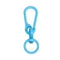 Sky blue lacquered metal carabiner with swivel ring for DIY bag accessories and keychains - Blue