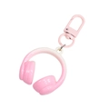 Porte-clés acrylique casque dégradé rose et blanc pour décoration de sacs - Bicolore Blanc+Rose