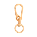 Pink matte finish spring-loaded figure-8 carabiner with 360-degree swivel ring - Light Orange
