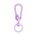 Matte lavender purple spring-gate lobster clasp with 360-degree swivel connector ring - Light Purple