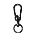 Gunmetal zinc alloy swivel carabiner hook with 360-degree rotating ring for DIY bags - Gun Black