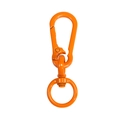 Orange painted spring gate swivel snap hook metal keychain accessory for DIY bags - Dark Orange