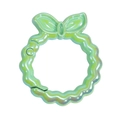 Portachiavi verde chiaro cangiante con fiocco e bordo ondulato per accessori di borse - Verde Latte