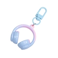 Porte-clés casque avec dégradé bleu et rose muni d'un fermoir à ressort assorti - Bicolore Rose+Bleu
