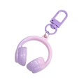 Porte-clés casque en résine dégradé rose et violet avec fermoir mousqueton assorti - Bicolore Rose+Violet