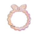 Fibbia a molla rotonda con fiocco sfumato rosa viola per accessori borse e portachiavi - Rosa Chiaro