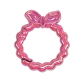 Chiusura a molla con fiocco rosa metallizzato per portachiavi DIY e accessori borsa - Rosa Rossa