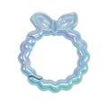 Chiusura a fiocco azzurro iridescente con trama ondulata per accessori portachiavi fai da te - blu acqua