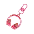 Porte-clés casque en acrylique rose avec finition laser irisée et fermoir assorti - Transparent Rose Rouge