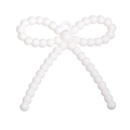 DIY acrylic matte white candy-colored twisted bow pendant with top hanging loop - Matte White