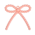 Pink acrylic candy-colored twisted bow pendant for DIY jewelry making and handmade crafts - Grapefruit