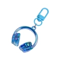 Porte-clés casque en acrylique iridescent bleu avec fermoir mousqueton bleu ciel - Transparent Bleu Clair