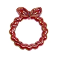 Anello a molla rotondo cangiante color caramello con fiocco e finitura a onde testurizzata - Rosso