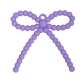 Purple acrylic candy color twist bow DIY pendant material for jewelry making - Purple