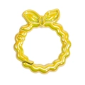 Portachiavi con fiocco e fibbia a molla in finitura sfumata giallo-verde vibrante - Giallo scuro