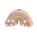 Rainbow acrylic charm accessory in earthy brown and soft purple tones for DIY projects - Painted - Milk Tea Color