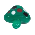 Green acrylic mushroom bead with colorful dots for DIY jewelry and phone chain accessories - Jelly Mushroom - Emerald Green