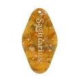Glitter acrylic Sagittarius constellation charm in yellow amber tortoise shell pattern - Sagittarius