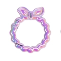 Moschettone rotondo viola iridescente con fiocco per portachiavi e borse fai-da-te - Viola