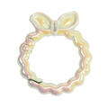 Fibbia rotonda iridescente color caramello con fiocco per portachiavi fai-da-te - Beige