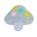 Blue translucent acrylic mushroom bead with colorful dots for DIY jewelry making - Jelly Mushroom - Blue