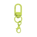 Neon green alloy lobster clasp with spring D-ring for DIY keychains and bag accessories - Fruit Green