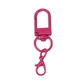Rose pink metal lobster clasp with swivel ring and D-hook for DIY keychain and bag charm - Rose Red