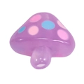 Purple acrylic mushroom bead with pink and blue polka dots for DIY jewelry and crafts - Jelly Mushroom - Purple