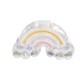 Transparent acrylic rainbow charm with yellow and pink stripes for DIY jewelry making - Transparent Yellow White Pink