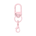 Pink powder coated swivel lobster clasp connector for DIY keychains and bag charms - Light Pink