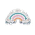 Transparent acrylic rainbow bead with pink and blue stripes for DIY jewelry making - Transparent Blue Pink Orange