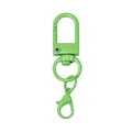 Grass green swivel lobster clasp with D-ring and matte finish for keychain DIY projects - Verdant