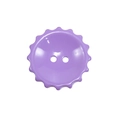 Bottone in acrilico viola chiaro con bordo ondulato per gioielli e portachiavi fai-da-te - Grande Taglia 2 Fori Bordo Seghettato / Viola