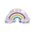 Rainbow acrylic DIY pendant bead with iridescent clouds for handmade jewelry making - Transparent Purple Yellow Blue