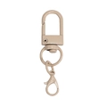 Matte khaki swivel lobster clasp with D-ring for DIY crafts and keychain accessories - Milk Tea