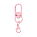 Pink enameled lobster clasp swivel hook for DIY keychain and jewelry making - Deep Pink