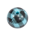 Cuenta individual de acrílico con patrón de cuadros azules y negros para joyería artesanal - Redondo / Esmeralda