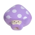 DIY purple acrylic mushroom bead with white dots and cute smiley face for jewelry making - Smile Mushroom - Purple