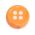 Orangene Knopfperle mit Herzdetails für DIY-Schmuck und Bastelprojekte - Runde Schnalle / 50 Stück / Orange