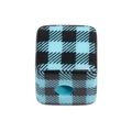 Acrylic square bead with blue and black checkered pattern for DIY jewelry making - Square / Emerald