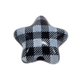 Star-shaped acrylic bead featuring a blue and black checkered pattern for DIY jewelry - Pentagram / Black