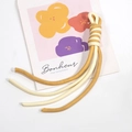 Dual-tone spiral braided phone lanyard in cream and light coffee cotton blend - Cream and Light Coffee