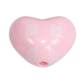 Pink and white gingham pattern acrylic heart bead for DIY jewelry and crafts - Heart (White Grid) / Light Pink