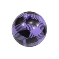 Purple acrylic round bead with black buffalo plaid pattern and center hole for DIY - Round / Medium Purple