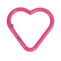 Hot pink heart-shaped alloy spring clasp for DIY bags and keychain accessories - Small Heart / Rose Red