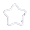 Star-shaped white painted alloy spring clasp for DIY keychains and bag accessories - Small Star Style / White
