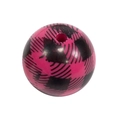 Pink and black plaid acrylic round spacer bead for DIY jewelry and accessory making - Round / Rose Red