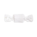 White candy-shaped acrylic charm with a smooth glossy finish and side hole for DIY - Plain Glossy White / White