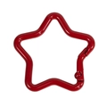 Fibbia a stella rossa con moschettone a molla in lega e finitura laccata - Stile Stella Piccolo / Rosso