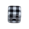 Square acrylic bead with black and white buffalo plaid pattern for jewelry making - Square / Black